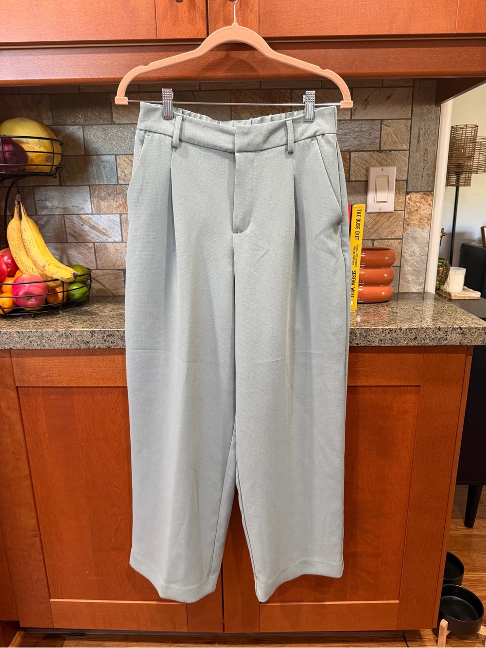 Women’s Sage Green Wide Leg Trousers